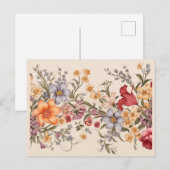 Floral Card Feestdagenkaart (Voorkant / Achterkant)