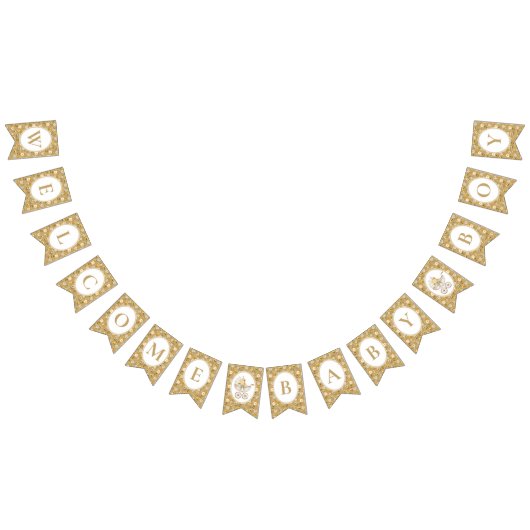 Floral Carriage Baby Boy Bunting Banner | Neutral (Alle)