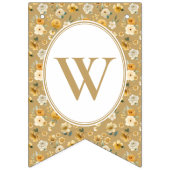 Floral Carriage Baby Boy Bunting Banner | Neutral (Eerste vlag)