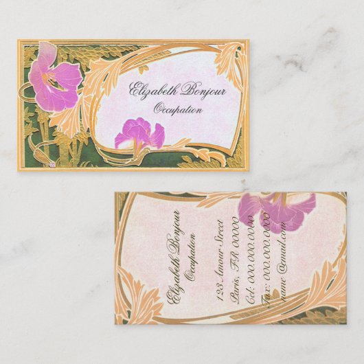Floral - carte de visite (Devant / Derrière)