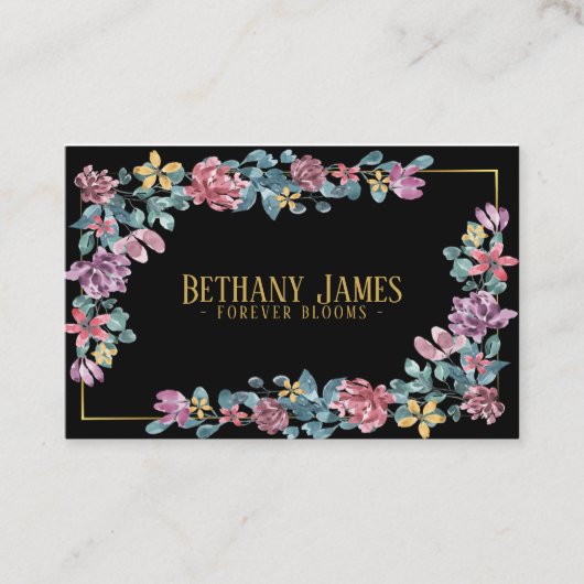 Floral - Carte de visite (Devant)