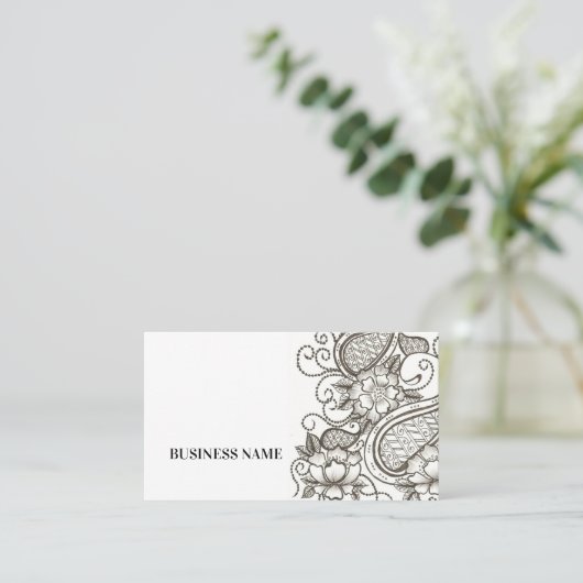 Floral carte de visite (Debout devant)