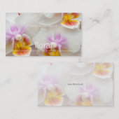Floral - carte de visite d'orchidées (Devant / Derrière)