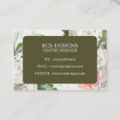 Floral - Carte de visite double face (Dos)