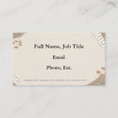 Floral Carte de visite esthétique (Devant)