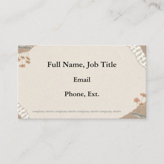 Floral Carte de visite esthétique (Devant)