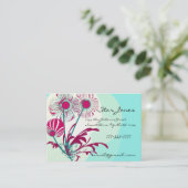 Floral Carte de visite - Rasberry Blue Sherbert (Debout devant)