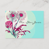 Floral Carte de visite - Rasberry Blue Sherbert (Dos)