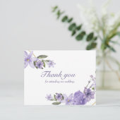 Floral carte postale mariage merci (Debout devant)
