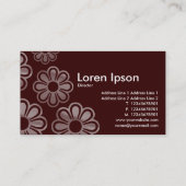 Floral Cascade - Donkerbruin Visitekaartje (Achterkant)