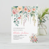 Floral Cascade Retirement Party Invitation (Debout devant)