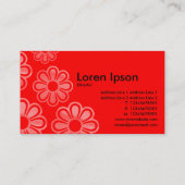 Floral Cascade - Rood Visitekaartje (Achterkant)