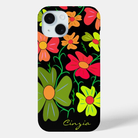 Floral Case-Mate iPhone Case (Achterkant)