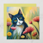 FLoral cat carte plat (Devant / Derrière)