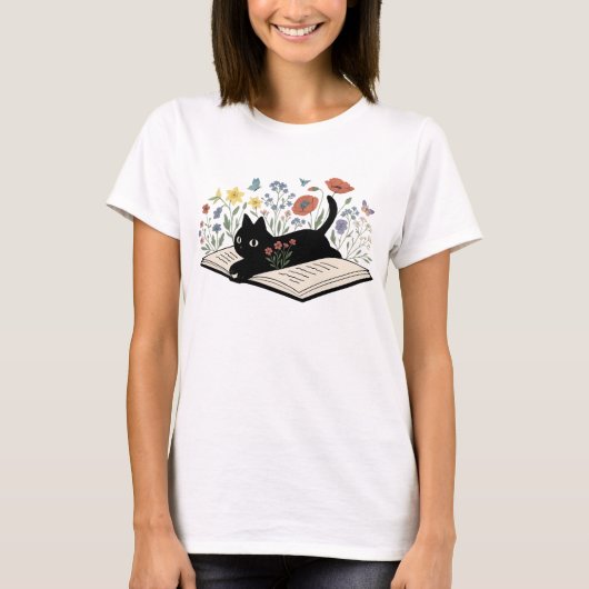 Floral Cat T-shirt (Voorkant)