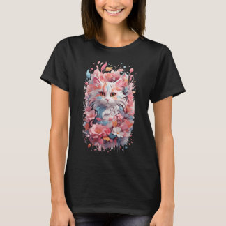 Floral Cat T-shirt