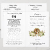 Floral catholique programme de mariage de masse (Devant / Derrière)