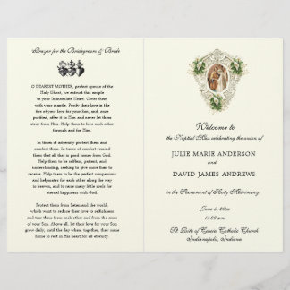 Floral catholique Programme de mariage de masse la