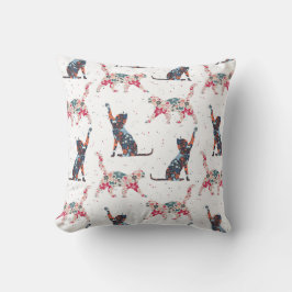 Floral Cats Kussen