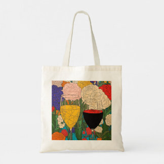 Floral Celebration Wijnglazen - Proost op kleuren Tote Bag