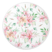 Floral Ceramic Knob. Keramische Knop (Voorkant)