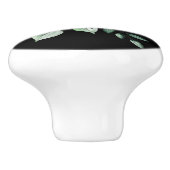  Floral Ceramic Knob. Keramische Knop (Zijkant)