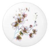 Floral ceramic pull keramische knop (Voorkant)