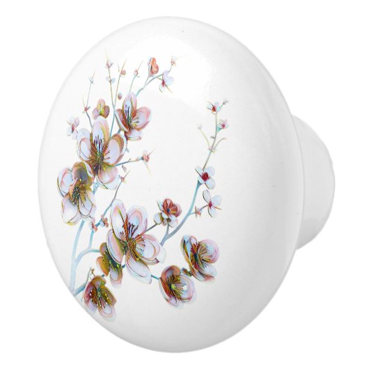 Floral ceramic pull keramische knop (Rechts)