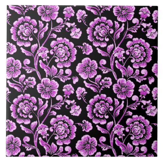 Floral Ceramic Tile Tegeltje (Voorkant)