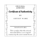 Floral Certificaat van echtheid Rubberstempel (Afrduk)