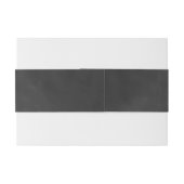 Floral Chalkboard Belly Band 2 Uitnodigingen Wikkel (Achterkant Voorbeeld)