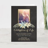 Floral Chalkboard Celebration of Life Programme (Devant)