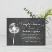 Floral Chalkboard Couple's Shower Invitation (ment (Debout devant)