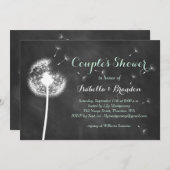 Floral Chalkboard Couple's Shower Invitation (ment (Devant / Derrière)