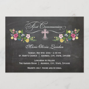 Floral Chalkboard    Eerste uitnodigingen van de G