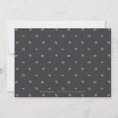 Floral chalkboard rustige bruiloft behalve de datu save the date (Achterkant)