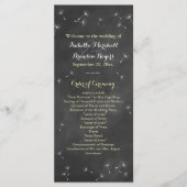 Floral Chalkboard Wedboard Programme de mariage (j (Devant)