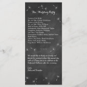 Floral Chalkboard Wedding Programma (Achterkant)