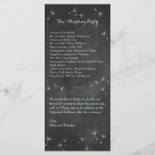Floral Chalkboard Wedding Programme (mint) Programma (Achterkant)