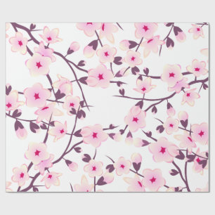 Floral Cherry-bloesem Cadeaupapier