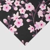 Floral Cherry Blosbezroze Black Tissuepapier (Detail)