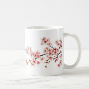 Floral Cherry Blosbezroze White Koffiemok