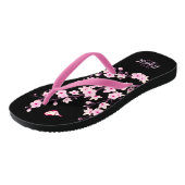 Floral Cherry Blossingroze Monogram Teenslippers (Schuin)
