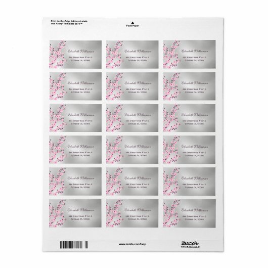 Floral Cherry Blossingroze Silver Label (Full Sheet)