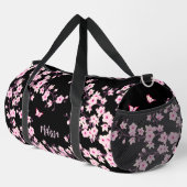 Floral Cherry Blossom Black Roze Monogram Plunjezak (Rechterhoek)