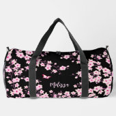 Floral Cherry Blossom Black Roze Monogram Plunjezak (Achterkant)