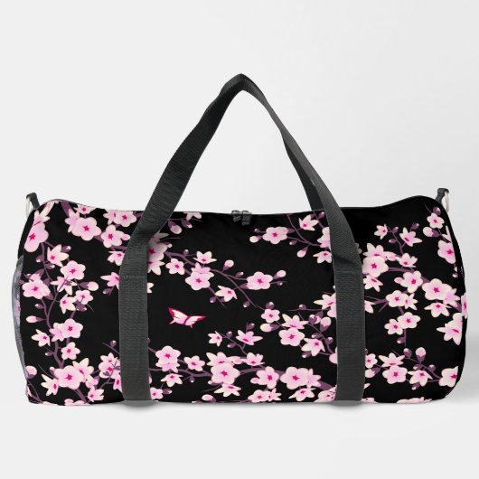 Floral Cherry Blossom Black Roze Plunjezak (Achterkant)