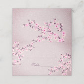 Floral Cherry Blossom Mauve Glitter (Buitenkant ongevouwen)