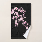 Floral Cherry Blossom Monogram Bath Bad Handdoek (Handdoek)