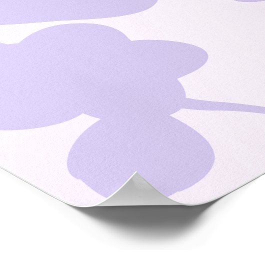 Floral Cherry Blossom Paars Poster (Hoek)